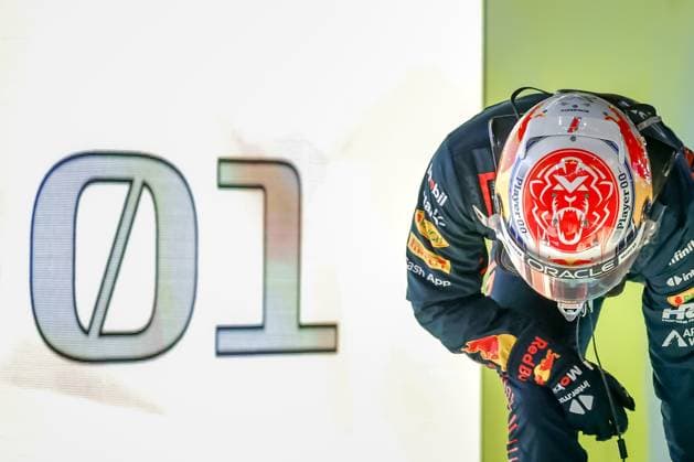 BAHRAIN - Max Verstappen (Red Bull Racing) celebrates victory at the Grand Prix of Bahrain. It is the first race of the 2023 Formula 1 season. ANP SEM VAN DER WAL F1 Grand Prix of Bahrain 2023 xVIxANPxSportx xxANPxIVx 464251612 originalFilename: 464251612.jpg
