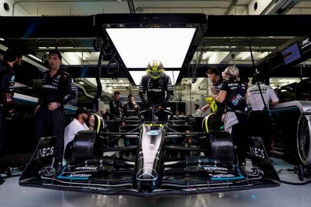 44 Lewis Hamilton GBR, Mercedes AMG Petronas F1 Team , F1 Grand Prix of Bahrain at Bahrain International Circuit on March 5, 2023 in Sakhir, Bahrain Photo by HOCH ZWEI Sakhir Bahrain