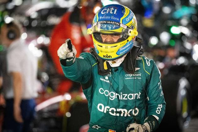 3rd place for Fernando Alonso ESP, Aston Martin Aramco Cognizant Formula One Team 14 BHR, Formula 1, Bahrain International, Bahrain 05 03 23 BHR, Formula 1, Bahrain International Circuit, 05 03 23 Sakhir Copyright: xEibner-Pressefoto ThomasxFuesslex EP_TFR