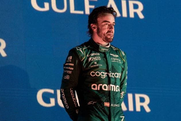Formula 1 GP Bahrain Sunday 05 03 2023 Fernando Alonso ESP Aston Martin Formula One Team on Podium Formula 1 GP Bahrain Sunday 05 03 2023 Copyright: xBEAUTIFULxSPORTS Erlhofx
