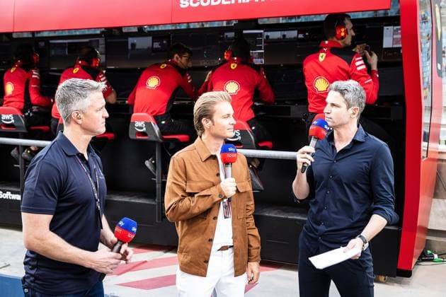 Ralf Schumacher, Nico Rosberg, Peter Hardenacke from left , Sky Germany BHR, Formula 1, Bahrain International, Bahrain 05 03 23 BHR, Formula 1, Bahrain International Circuit, 05 03 23 Sakhir Copyright: xEibner-Pressefoto ThomasxFuesslex EP_TFR