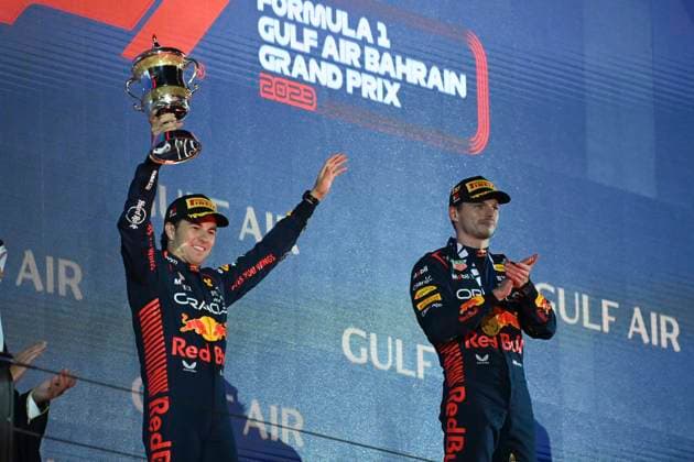 11 Sergio Perez MEX, Oracle Red Bull Racing , 1 Max Verstappen NLD, Oracle Red Bull Racing , F1 Grand Prix of Bahrain at Bahrain International Circuit on March 5, 2023 in Sakhir, Bahrain Photo by HOCH ZWEI Sakhir Bahrain