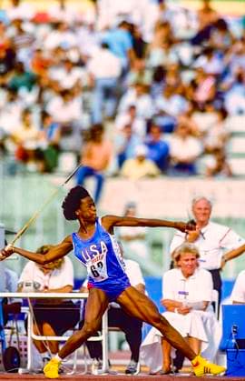 Track and Field Jackie Joyner-Kersee Jackie Joyner-Kersee competing in the Heptathlon at the 1987 World Outdoor Track and Field Championships Rome Stadio Olimpico Italy Copyright: xStevenxE.xSutton DUOMO PCNx TF0102 001738
