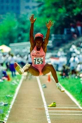 Jackie Joyner-Kersee competing in the Heptathlon at the 1991 USA Outdoor Track and Field Championships New York Downing Stadium on Randall s Isl New York United States Copyright: xPaulxJxSutton DUOMO PCNx TF1201 058064