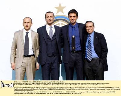 Football, Italy, Serie A, Inter Milan presents coach Andrea Stramaccioni