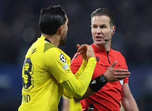 Football, CL, Borussia Dortmund, anger at referee Danny Makkelie