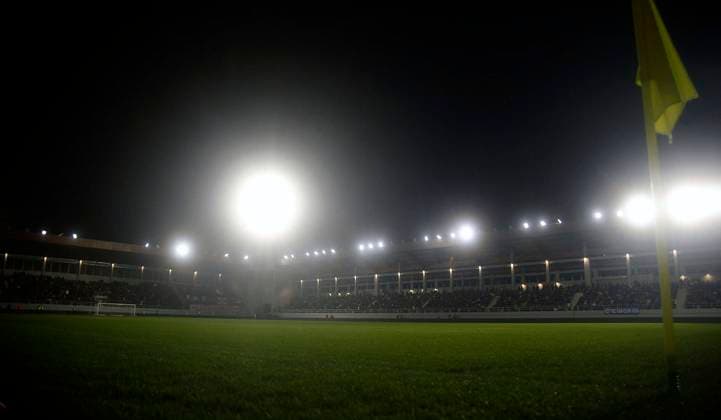07.03.2023 Backa Topola Topolya(Serbia) TSC Backa Topola Topolya-FK Crvena Zvezda(FC Red Star) Mozzart Super Liga men s football Problems with lights on the stadium during match at one moment during match electricity went out :Str