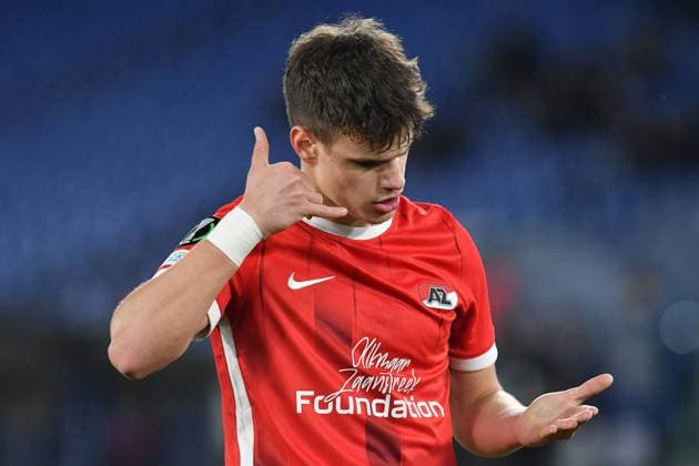 Sport Themen der Woche KW10 Sport Bilder des Tages 07th March 2023; Stadio Olimpico, Rome, Italy: Uefa Conference League, SS Lazio versus AZ Alkmaar; Milos Kerkez AZ Alkmaar celebrates scoring his goal  ActionPlus12484769 AllShotLive