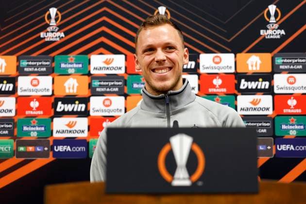 BERLIN, GERMANY - MARCH 08 : Senne Lynen pictured during the media activities the day before the UEFA Europa League Round of 16, 1st leg match between Union Berlin and Union SG on March 8, 2023 in Berlin, Germany, 8 03 2023 ( Union Berlin v Union SG - UEFA Europa League - media activities PhotoNews Panoramic 