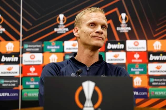 BERLIN, GERMANY - MARCH 08 : Geraerts Karel pictured during the media activities the day before the UEFA Europa League Round of 16, 1st leg match between Union Berlin and Union SG on March 8, 2023 in Berlin, Germany, 8 03 2023 ( Union Berlin v Union SG - UEFA Europa League - media activities PhotoNews Panoramic 