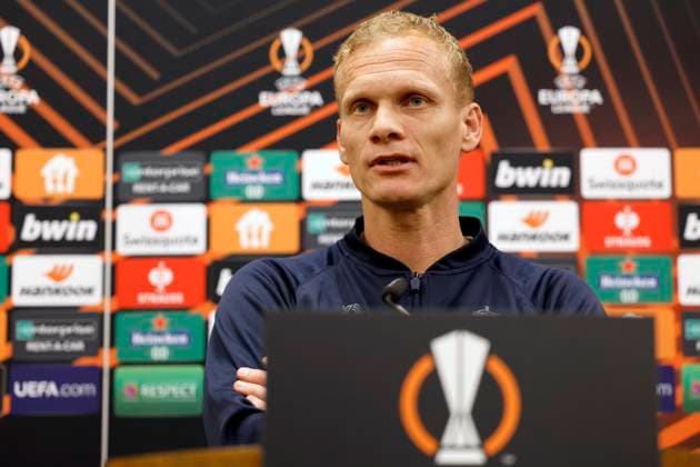 BERLIN, GERMANY - MARCH 08 : Geraerts Karel pictured during the media activities the day before the UEFA Europa League Round of 16, 1st leg match between Union Berlin and Union SG on March 8, 2023 in Berlin, Germany, 8 03 2023 ( Union Berlin v Union SG - UEFA Europa League - media activities PhotoNews Panoramic 