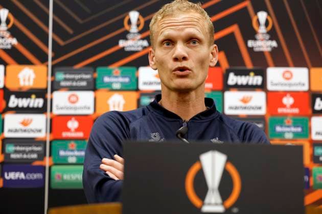 BERLIN, GERMANY - MARCH 08 : Geraerts Karel pictured during the media activities the day before the UEFA Europa League Round of 16, 1st leg match between Union Berlin and Union SG on March 8, 2023 in Berlin, Germany, 8 03 2023 ( Union Berlin v Union SG - UEFA Europa League - media activities PhotoNews Panoramic 