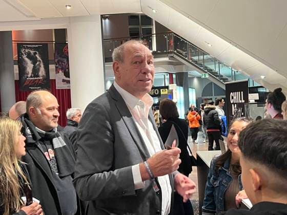 President Peter Fischer Frankfurt 08 03 2023 film premiere This year of Eintracht Frankfurt