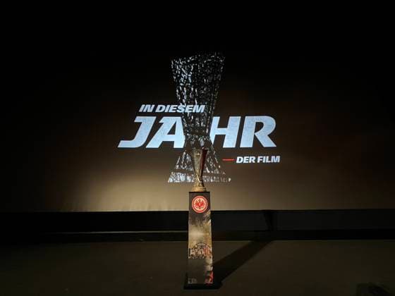 Europa League Cup in the cinema at the film premiere Frankfurt 08 03 2023 film premiere This year by Eintracht Frankfurt