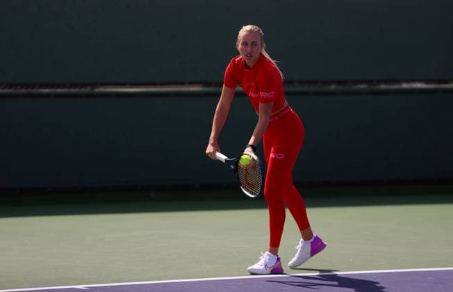 Mandatory Credit: Photo by Ella Ling Shutterstock (13794898bu) Anastasia Potapova in action in practice BNP Paribas Open, Tennis, Day 1, Indian Wells Tennis Garden, California, USA- 08 Mar 2023 BNP Paribas Open, Tennis, Day 1, Indian Wells Tennis Garden, California, USA- 08 Mar 2023  Copyright: xEllaxLing Shutterstockx 13794898bu