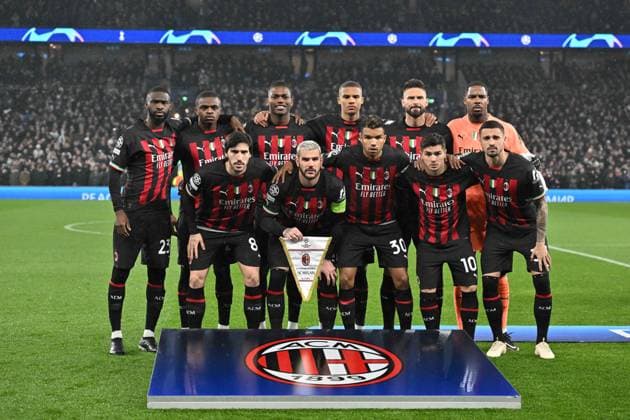 England, London, 08 March 2023 - AC Milan team photo during the UEFA Champions League round of 16 leg two match between Tottenham Hotspur and AC Milan at Tottenham stadium. Photo Sebastian Frej UEFA Champions League round of 16 leg two - Tottenham v AC Milan Copyright: xSebastianxFrejx