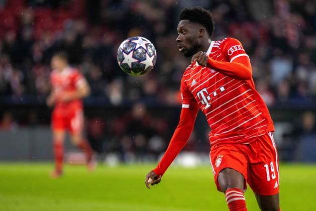 Alphonso Boyle Davies FC Bayern Muenchen Germany, Munich, 08 03 2023, football, UEFA Champions League FC Bayern Muenchen vs Paris Saint German, season 2022 2023, round of 16, Allianz Arena Foto A2 Bildagentur Peter Hartenfelser
