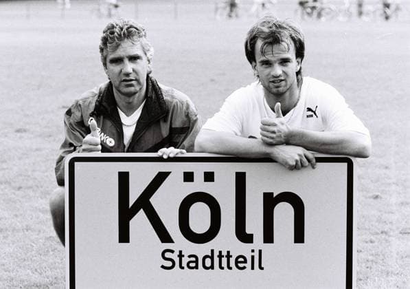 1.FC Köln: Trainer Jörg Berger (l) + Rico Steinmann (r) *** 1 FC Cologne coach Jörg Berger l Rico Steinmann r