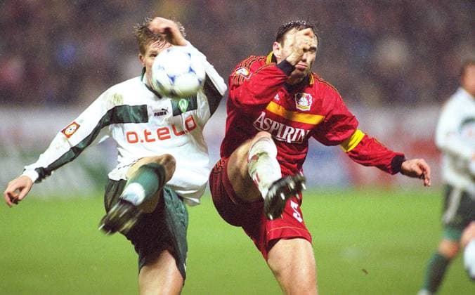Bayer 04 Leverkusen: jens Nowotny (r) *** Bayer 04 Leverkusen jens Nowotny r