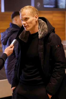 BERLIN, GERMANY - MARCH 10 : Geraerts Karel head coach of Union St-Gilloise pictured at Berlin airport after the flight was cancelled after the UEFA Europa League Round of 16, 1st leg match between Union Berlin and Union SG on March 10, 2023 in Berlin, Germany, 10 03 2023 ( Union Berlin v Union SG - UEFA Europa League PhotoNews Panoramic 