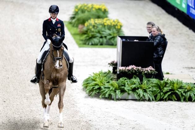 Bilder des Jahres 2023, Sport 03 März Sport Themen der Woche KW10 Sport Bilder des Tages DEN BOSCH - Laura Tomlinson (GBR) on Fallatijn in action on the dressage kur to music during The Dutch Masters Indoor Brabant Horse Show. AP SANDER KING xVIxANPxSportx xxANPxIVx 464731885 originalFilename: 464731885.jpg
