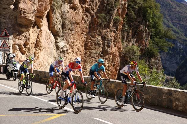 Sport Themen der Woche KW10 Sport Bilder des Tages cyclists pictured in action during stage 7 of the 81st edition of the Paris-Nice eight days cycling race, 142,9km from Nice to Col de la Couillole, France, Saturday 11 March 2023. DAVIDxPINTENS  x62530980x