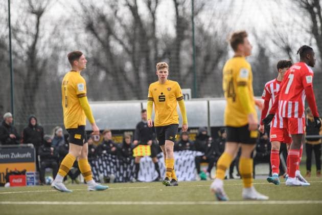 Dresdens Kenny Weyh U19 SG Dynamo Dresden U19 1 FC Union Berlin soccer season 2022 2023 Sportpark Ostra Dresden 11 March 2023