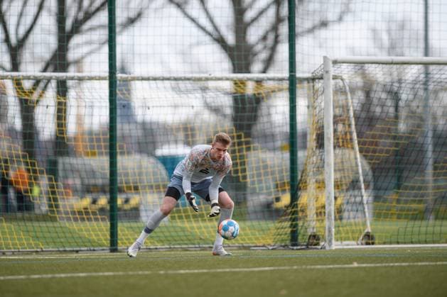 Dresden goalkeeper Erik Herrmann U19 SG Dynamo Dresden U19 1 FC Union Berlin soccer season 2022 2023 Sportpark Ostra Dresden 11 March 2023