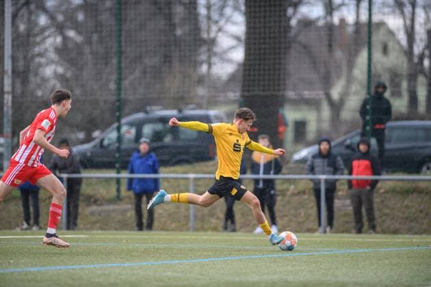 Dresden Jonas Saliger U19 SG Dynamo Dresden U19 1 FC Union Berlin soccer season 2022 2023 Sportpark Ostra Dresden 11 March 2023