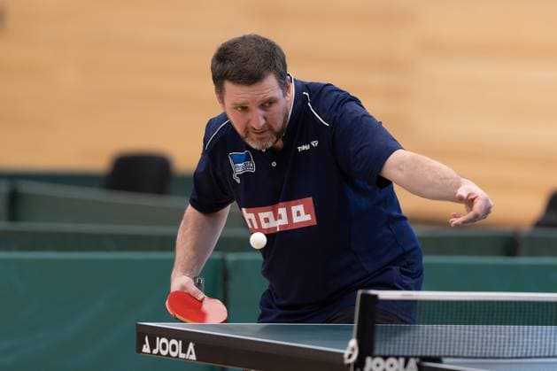 Krisztian Nagy Hertha BSC Berlin Passau Bavaria Germany Table Tennis Men, 2 Bundesliga, Season 2022 2023 on 12 03 2023 in the New Multipurpose Hall TTC Fortuna Passau vs Hertha BSC Berlin