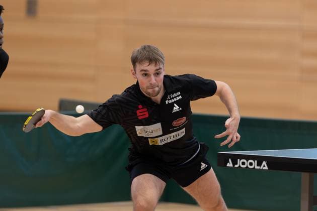 Daniel Rinderer TTC Fortuna Passau Passau Bavaria Germany Table Tennis Men, 2 Bundesliga, Season 2022 2023 on 12 03 2023 in the New Multipurpose Hall TTC Fortuna Passau vs Hertha BSC Berlin
