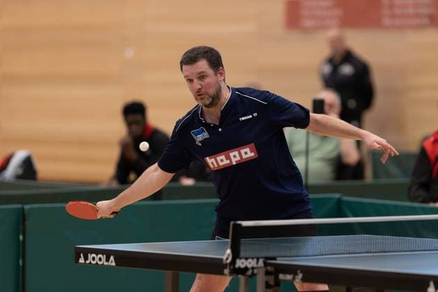Krisztian Nagy Hertha BSC Berlin Passau Bavaria Germany Table Tennis Men, 2 Bundesliga, Season 2022 2023 on 12 03 2023 in the New Multipurpose Hall TTC Fortuna Passau vs Hertha BSC Berlin