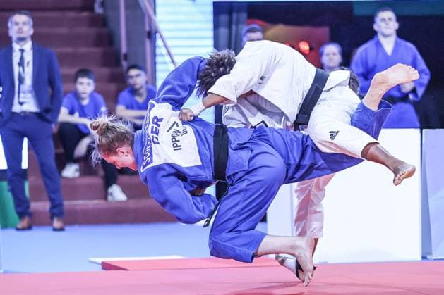 Sport Themen der Woche KW10 Assmaa Niang (Morocco) va Giovanna Scoccimarro (Germany) category -70kg during European Open (day2), Judo in Rome, Italy, March 12 2023  Copyright: xLuigixMariani LiveMediax xipa-agx xLivexMediax 0 IPA_IPA36676949