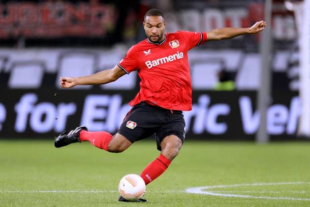 TAH Jonathan Team Bayer 04 Leverkusen UEFA Europa League Season 2022 2023 Match Bayer 04 Leverkusen Ferencvaros TC 2 0 on 09 03 2023 in Leverkusen DFL REGULATES PROHIBIT ANY USE OF PHOTOGRAPHS as IMAGE SEQUENCES and or QUASI VIDEO Copyright: xLacixPerenyix