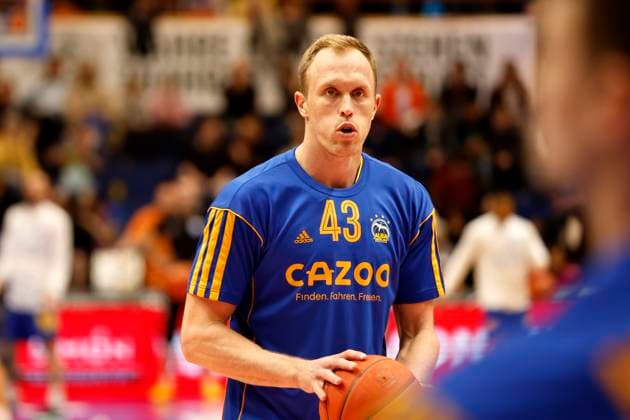 14 03 2023, easyCredit Basketball Bundesliga, BBL, season 2022 2023, men, Syntainics MBC Alba Berlin, 43, Luke Sikma, Alba Berlin Weißenfels Stadthalle Sachsen Anhalt Germany