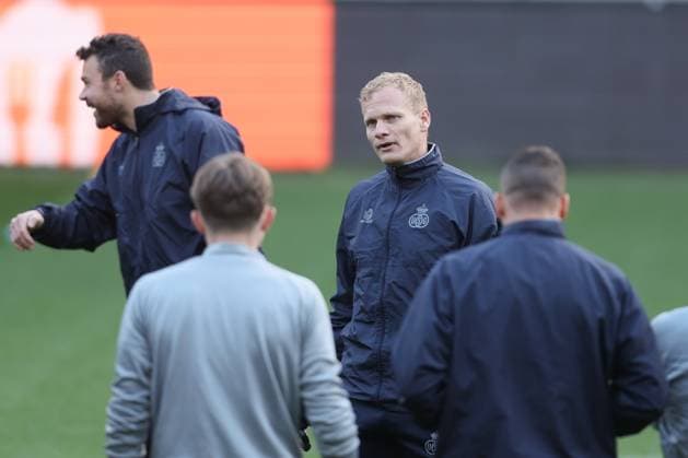Union s head coach Karel Geraerts pictured during a training session of Belgian soccer team Royale Union Saint-Gilloise, Wednesday 15 March 2023 in Anderlecht, Brussels. Union is preparing for tomorrow s game against German Union Berlin, the return leg of the round of 16 of the UEFA Europa League competition, after a 3-3 draw result at the first leg. BRUNOxFAHY  x62983535x