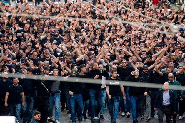 Sport Bilder des Tages CL round of 16 football match between SSC Napoli and Eintracht Frankfur Frankfurt fans travel the city streets before the Champions League round of 16 football match between SSC Napoli and Eintracht Frankfur at Diego Armando Maradona stadium in Naples, southern Italy, on March 15, 2023. ABPH3579 Copyright: xAntonioxBalascox