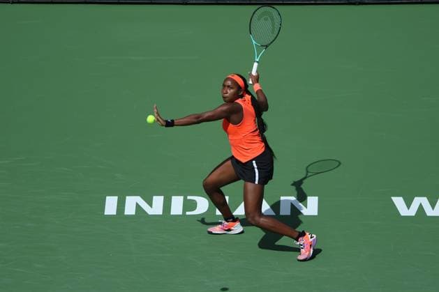 Aryna Sabalenka (Blr) defeated Coco Gauff (USA) at the BNP Paribas Open at Indian Wells TENNIS : Indian Wells 2023 - 15 03 2023 AntoineCouvercelle Panoramic 