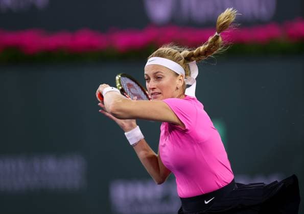 Mandatory Credit: Photo by Ella Ling Shutterstock (13824332er) Petra Kvitova of Czech Republic in action BNP Paribas Open, Tennis, Day 8, Indian Wells Tennis Garden, California, USA- 15 Mar 2023 BNP Paribas Open, Tennis, Day 8, Indian Wells Tennis Garden, California, USA- 15 Mar 2023 Copyright: xEllaxLing Shutterstockx 13824332er