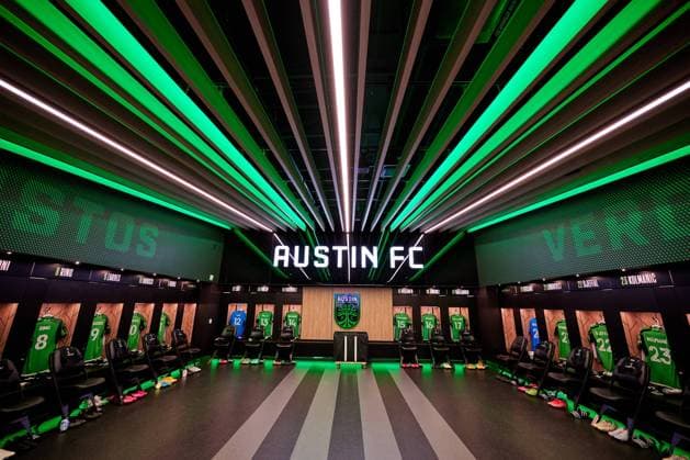 RECORD DATE NOT STATED The Locker Room team Austin during the game Austin FC (USA) vs Violette FC (HAI), corresponding to Round of 16 second leg match of the 2022 Scotiabank Concacaf Champions League, at Q2 Stadium, on March 14, 2023. <br><br> Vestidores del Equipo Austin durante el partido Austin FC (USA) vs Violette FC (HAI), correspondiente al partido de Vuelta de octavos de final de la Liga de Campeones Scotiabank Concacaf 2022, en el Estadio Q2, el 14 de Marzo de 2023. SCCL 2023 Austin FC (USA) vs Violette FC (HAI) OFV 