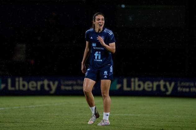 Sydney, New South Wales, February 18th 2023: Paula Tomas (20 Spain) during a Cup of Nations training session at the Wanderers Football Park in Sydney, Australia. (Noe Llamas SPP)  Copyright: xNoexLlamas SPPx spp-en-NoLl-18Feb_Entrenamiento-111