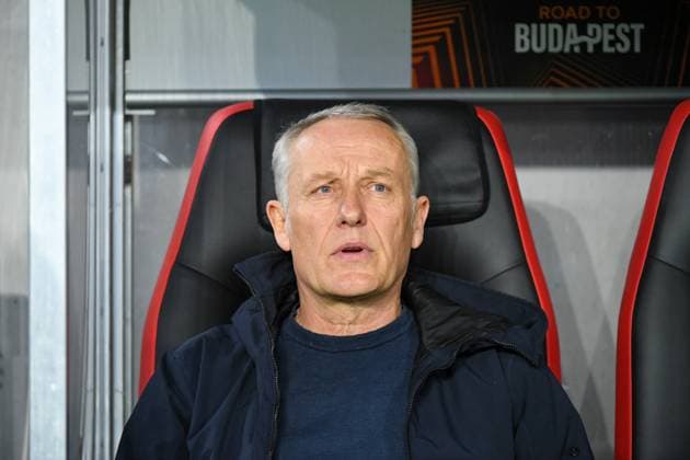Football Europa League Round of 16 second leg 22 23 SC Freiburg vs Juventus Turin 16 03 2023 Christian Streich SC Freiburg coach Football Europa League Round of 16 second leg SC Freiburg vs Juventus Turin on Thursday, March 16, 2023 at Europa Park Stadium in Freiburg im Breisgau, Germany Copyright: xBEAUTIFULxSPORTS GerdxGruendlx
