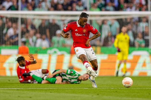 Real Betis v Manchester United, ManU Europa League 16 03 2023. Aaron Wan-Bissaka (29) of Manchester United during the Europa League match between Real Betis and Manchester United at Estadio Benito Villamarin, Seville, Spain on 16 March 2023. Editorial use only , Copyright: xNigelxKeenex PSI-17076-0026
