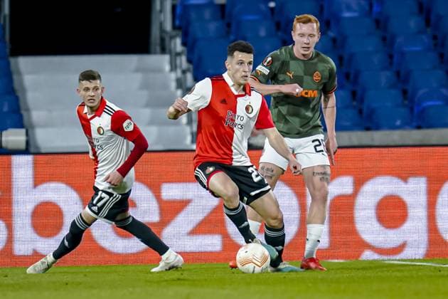 ROTTERDAM, 04-03-2023, Stadium de Kuip, UEFA Europa League Football, season 2022 2023, Match between Feyenoord and Shakhtar Donetsk, Feyenoord player Oussama Idrissi Feyenoord - Shakhtar Donetsk  x20231877x Copyright: