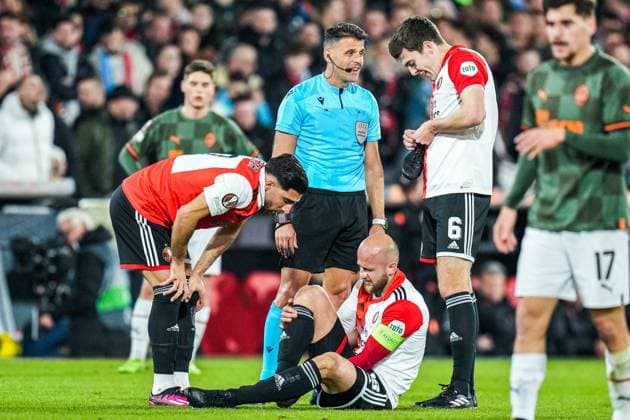UEFA Europa League: Feyenoord v Shakhtar Donetsk Rotterdam - Gernot Trauner of Feyenoord during the match between Feyenoord v Shakhtar Donetsk at Stadion Feijenoord De Kuip on 16 March 2023 in Rotterdam, the Netherlands. Copyright: xYannickxVerhoevenx