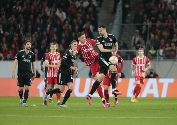 Federico Gatti of Juventus during the second leg of the Uefa Europa League football match between Sc Freiburg and Juventus Fc on 16 March 2023 at Europa Park Stadion, Frieburg, Germany. Photo Nderim Kaceli  Copyright: xNderimxKaceli LiveMediax xipa-agx xLivexMediax 0 IPA_IPA36778305