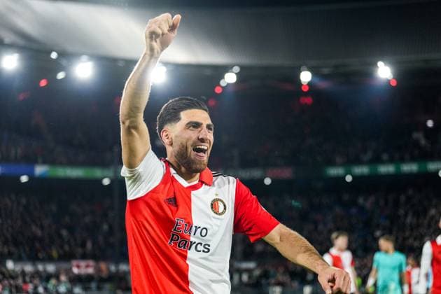 UEFA Europa League: Feyenoord v Shakhtar Donetsk Rotterdam - Alireza Jahanbakhsh of Feyenoord celebrates the win during the match between Feyenoord v Shakhtar Donetsk at Stadion Feijenoord De Kuip on 16 March 2023 in Rotterdam, the Netherlands. Copyright: xTomxBodex