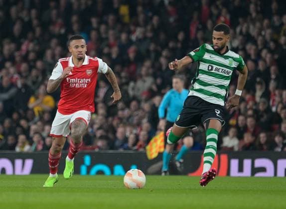Arsenal v Sporting Clube de Portugal UEFA Europa League Gabriel Jesus of Arsenal during the UEFA Europa League Round of 16 Second Leg match at the Emirates Stadium, London Content Not Available For UK Newspapers Copyright: xNigelxBramleyx FIL-18256-0010 UK Newspapers OUT