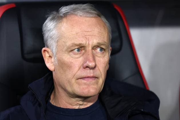 Sc Freiburg - Juventus Fc Christian Streich, head coach of Sc Freiburg looks on during the Uefa Europa League round of 16 second leg match beetween Sc Freiburg and Juventus Fc at Stade Europa-Park on March 16 2023 in Freiburg, Germany . Freiburg Stade Europa-Park Germany Copyright: xMarcoxCanonierox