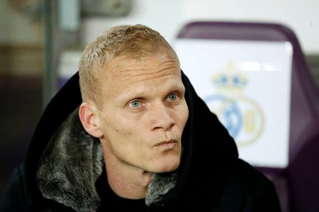ANDERLECHT, BELGIUM - MARCH 16 : Geraerts Karel head coach of Union St-Gilloise during the UEFA Europa League round of 16, 2nd leg between Royal Union Saint-Gilloise and FC Union Berlin on March 16, 2023 in Anderlecht, Belgium, 16 03 2023 ( Royal Union Saint-Gilloise v Union Berlin - UEFA Europa League PhotoNews Panoramic 